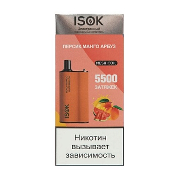 ISOK BOXX 5500 одноразовый POD Peach Mango Watermelon - Персик Манго Арбуз 20мг.